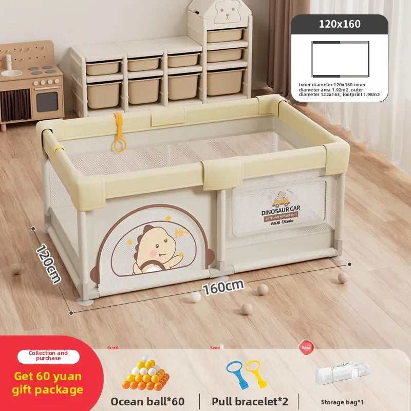 Parc de jeux sécurisé pour enfants avec barrière de sécurité et tapis