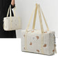 Cotton Diaper Bag – Embroidered Floral Maternity Shoulder Tote
