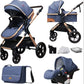 New baby stroller 3 in 1 with car seat,Baby carriages Can sit or lie down multiple child stroller folding Baby stroller