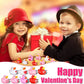 Creative bath Duck for Kids Shower 24pcs Rubber Duck Decorations for Car Dashboard Accessories Valentine's Day festival parties
