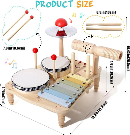 Montessori Musical Set – Drum, Xylophone & More!