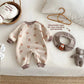 Baby Striped Jumpsuit 2025 New Winter Baby Doll Alpaca Fleece Crawling Suit Newborn Plush Clothes