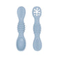 2PCS Baby Silicone Spoon & Fork Set – Soft Training Cutlery
