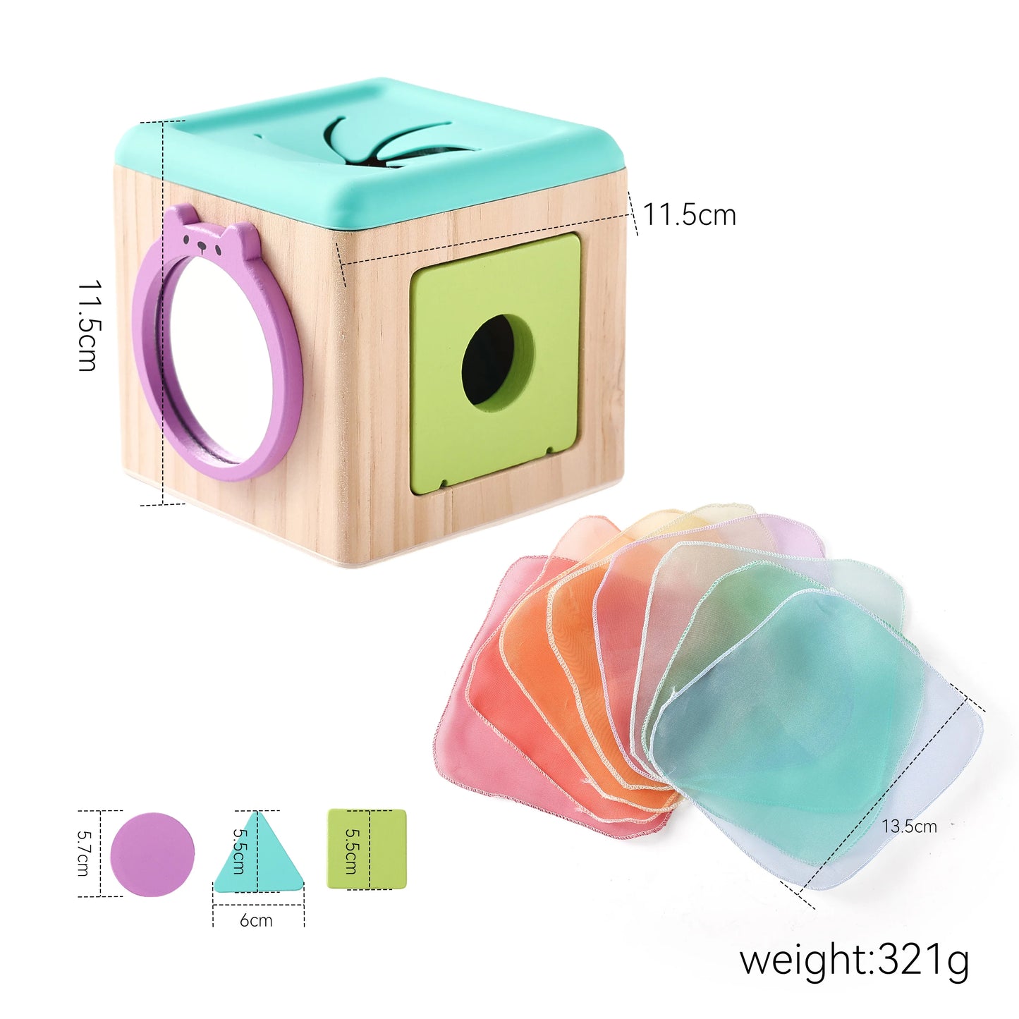 Montessori Baby Toys Wooden Cartoon Block Rattle Toys Early Educational Toys for Kids Wooden Craft Toddler Toys Baby Accessories
