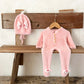 Ins Korean Version Boys' and Girls' Baby Autumn and Winter Jumpsuit Sweater, Baby and Toddler Warm Hooded Climbing Suit