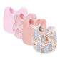 4 Pcs/lot Baby Bibs Double Layer Cotton Saliva Towel for Girls Boys Cute Printed Newborn Burp Cloths Infant Feeding Accessories
