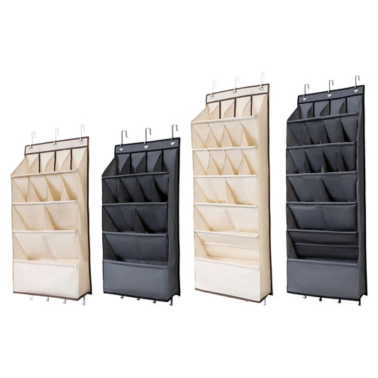 Deep Pockets Door Shoe Rack Foldable for Kids Adults Hanging Shoe Organizer with Large Deep Pockets for Bags Baby Items Toys