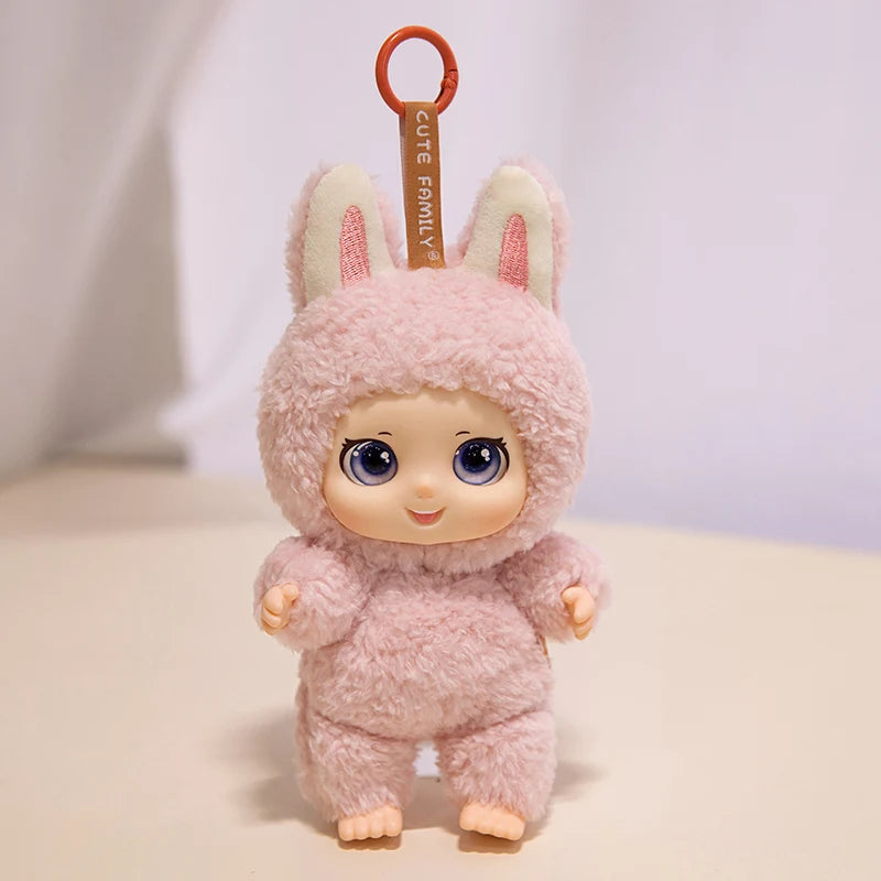 Family Animal Plush Toy – DIY Vinyl Keychain for Kids