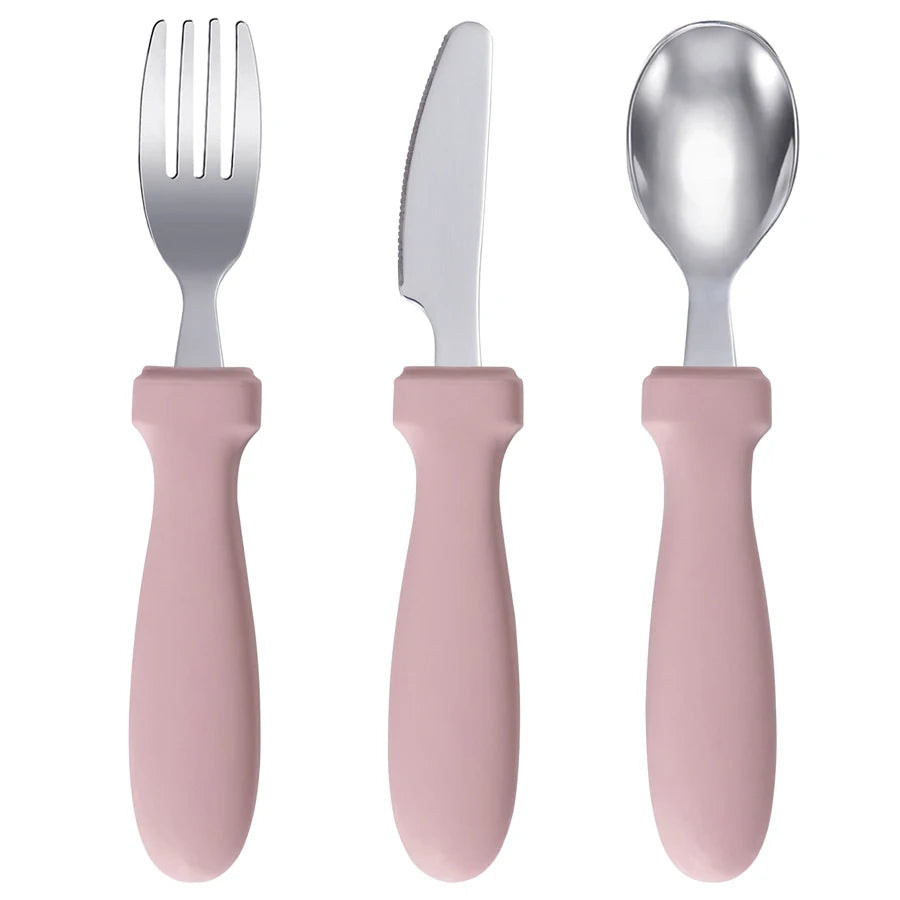 Infant Feeding Set – Silicone Plate, Spoon & Fork