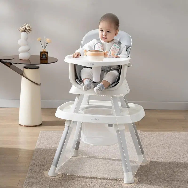 Aolan  7-In-1 Baby High Chair For To Toddler Kids Eating Feeding Height Convertible With Removable Tray