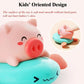 Pull & Go baby bath toys, pink little pig, cute swimming pig, water spray toy,  bathtub toy, suitable for young children to use