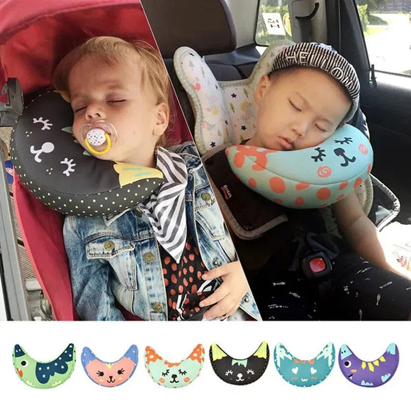 Safety Neck Pillow for Kids Car Seat Belt Shoulder Guard Child Neck Cushion Child Head Protection Sleep Pillow On Car Crescent