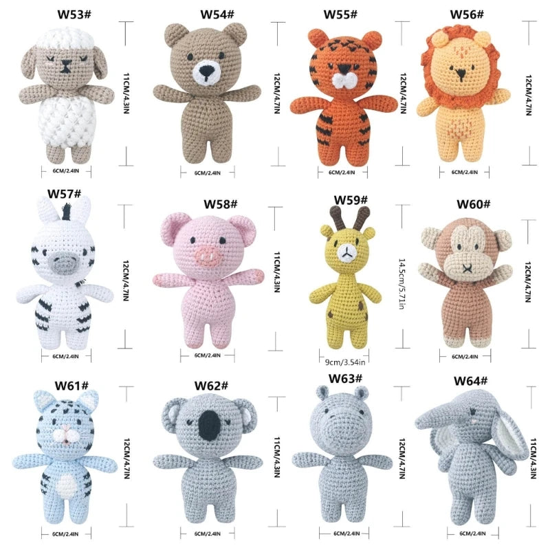 Knitted Animal Plush Toy – Soft Sleep Toy for Babies