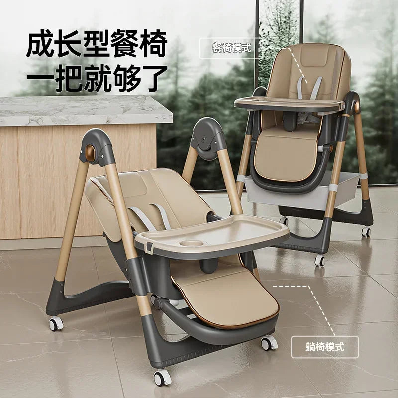 Household Baby Highchair Multifunctional Children's Dining Chair Baby Eating Foldable Seat