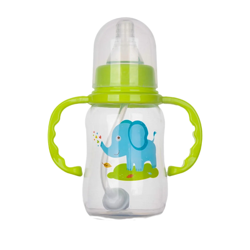 240ml Cartoon Baby Feeding Bottle – BPA-Free, Drop & Leak-Proof