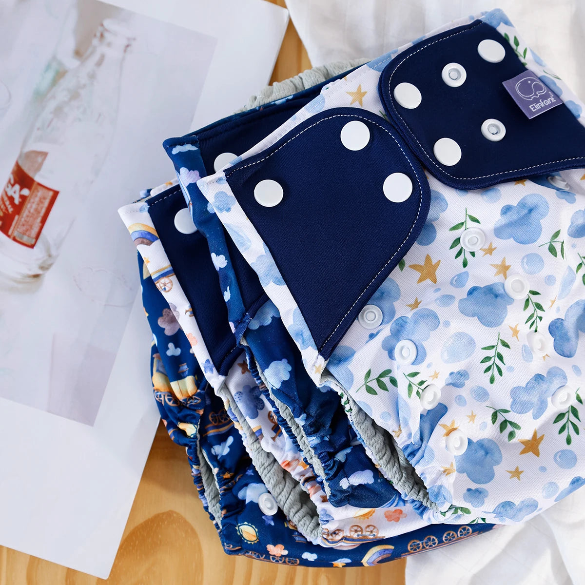 4Pcs Washable Baby Cloth Diapers