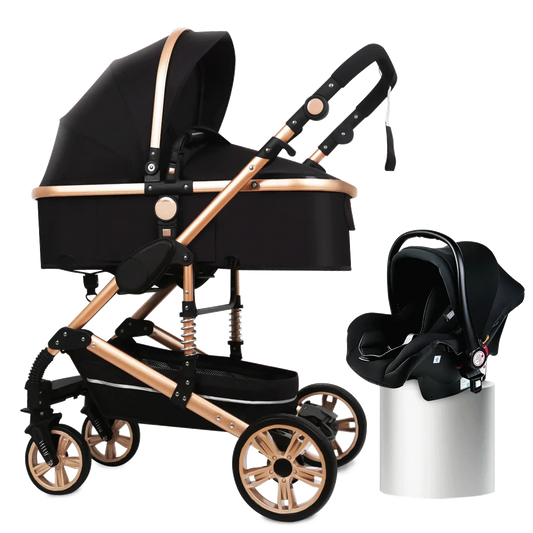 3-in-1 Foldable Baby Stroller – High Landscape, All-Season Carriage