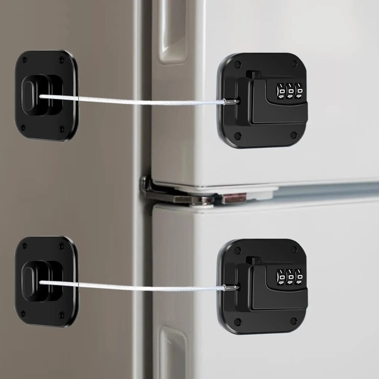 Refrigerator Lock,Combination Lock for Refrigerator Cabinets,Heavy Duty Fridge Lock,Child Safety Cabinet Locks,Easy Install