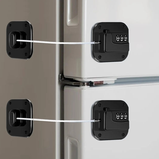 Refrigerator Lock,Combination Lock for Refrigerator Cabinets,Heavy Duty Fridge Lock,Child Safety Cabinet Locks,Easy Install