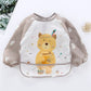 Baby Long Sleeve Scarf Waterproof Toddler Art Smock Feeding Bib Apron Pocket Infant Boys Girls Burp Cloth Banana Bibs for1-3Year