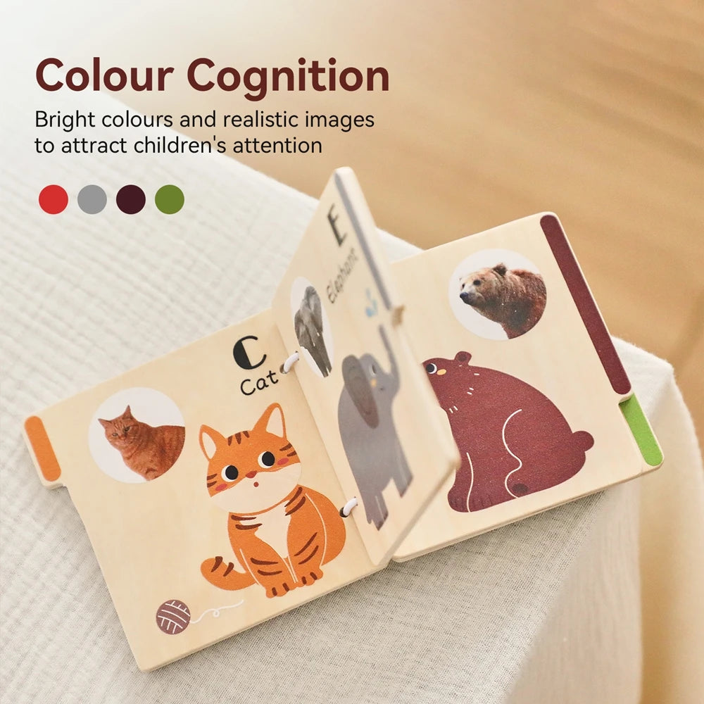 Montessori Baby Toys Wooden Cartoon Block Rattle Toys Early Educational Toys for Kids Wooden Craft Toddler Toys Baby Accessories