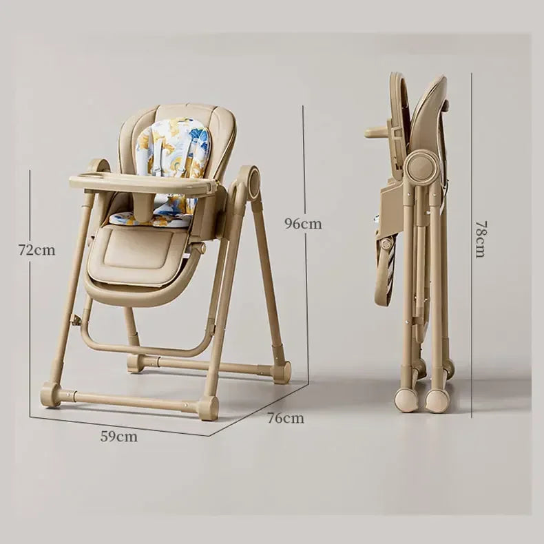 Multifunctional Baby High Chair Fodable Baby Swinging Rocking Eating Chair