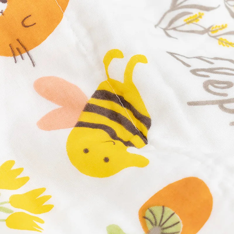 Size 110*110CM 1PC 6 Layers Muslin Cotton Fiber Muslin Baby Swaddles Soft Newborn Wrap Multifunction Infant Blankets Bath Towel