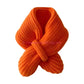 85AE Trendy Children Scarf Solid Color Autumn Winter Knitted Scarf Fashionable Scarf