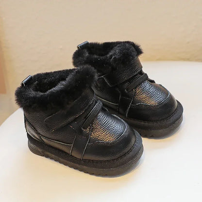 Winter Children Boots for Baby Girls Boys Outdoor Shoes Warm Plush Kids Snow Boots Non-slip Windproof waterproof Infant Shoes