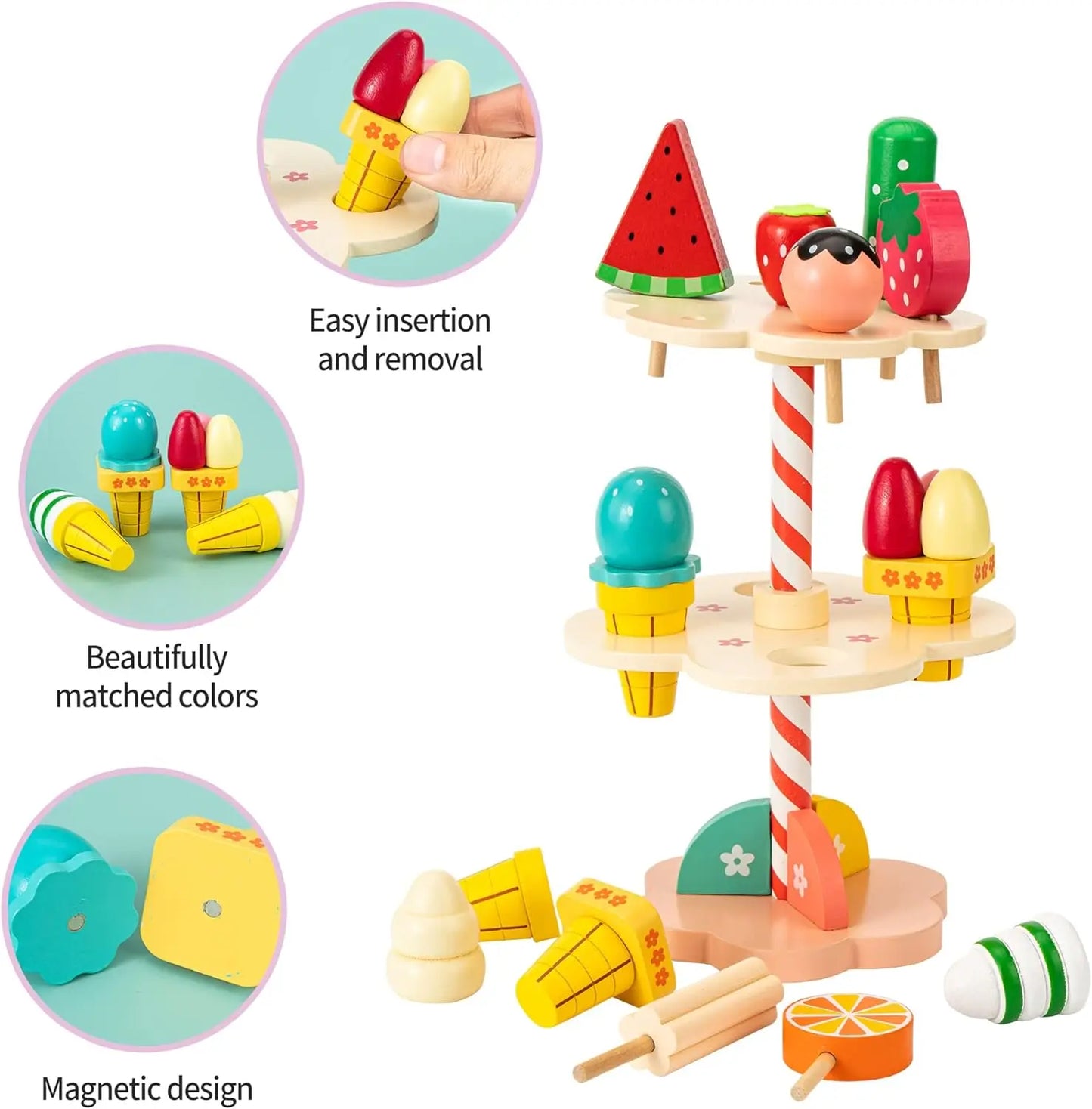 Wooden Ice Cream Playset – Toddler Fun!