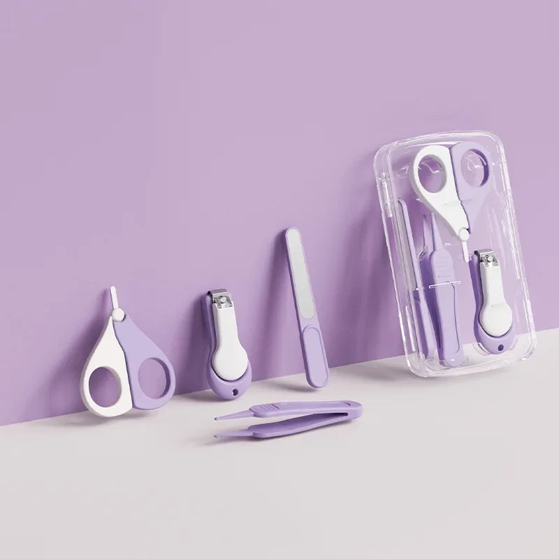 Baby Nail Clipper Set Anti-Pinch for Newborns Professional Nail Care Kit with Safety Scissors  Files Toddler Grooming Tools