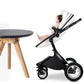 Baby stroller 2 in 1, Luxury PU leather Newborn Carriage,High Quality Landscape two way trolley car, baby Pushchair shell pram