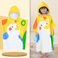 Kids Beach Poncho Towels,Absorbent Quick Dry,Children's Hooded Bathrobe for Boys Girls 3-12Years,Animal Cartoon Swim Bathing Cap