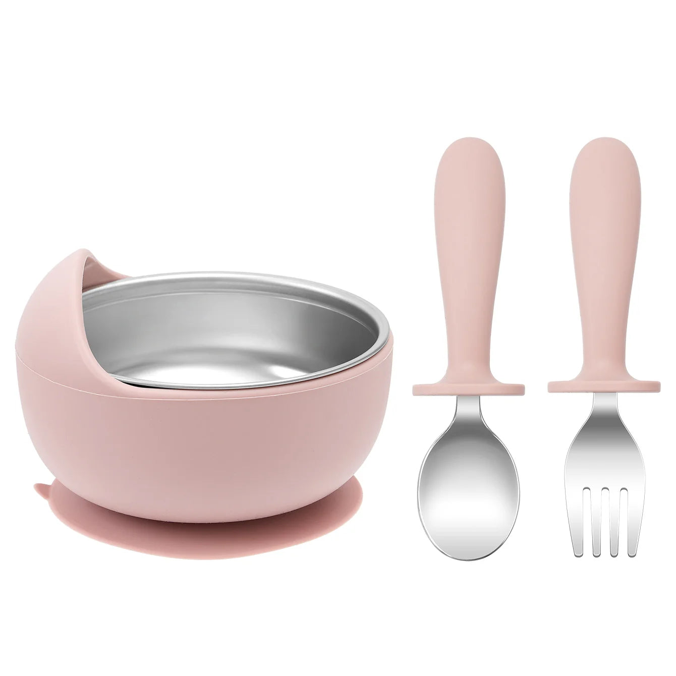 Toddler Feeding Set – 3PCS Bowl, Spoon & Fork for Weaning