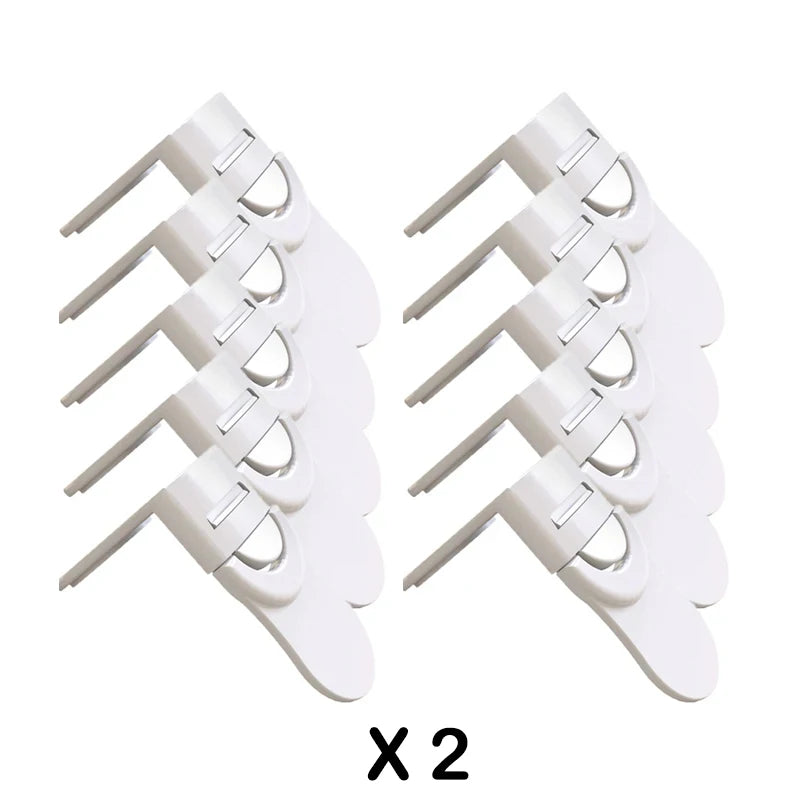 Baby Safety Locks Home Drawer Lock Anti-Pinching Hand Cabinet Refrigerator Lock Buckle Children Protection White Drawer Locks