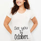 See You In May Print Announcement Pregnant T Shirt Maternity Short Sleeve T-shirt Pregnancy  Shirt New Mom Tshirts Clothes Tops