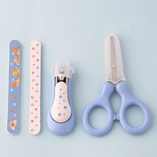 4 pcs/set Baby Care Set : Nail Clipper with Cover, Nail Files, Scissors