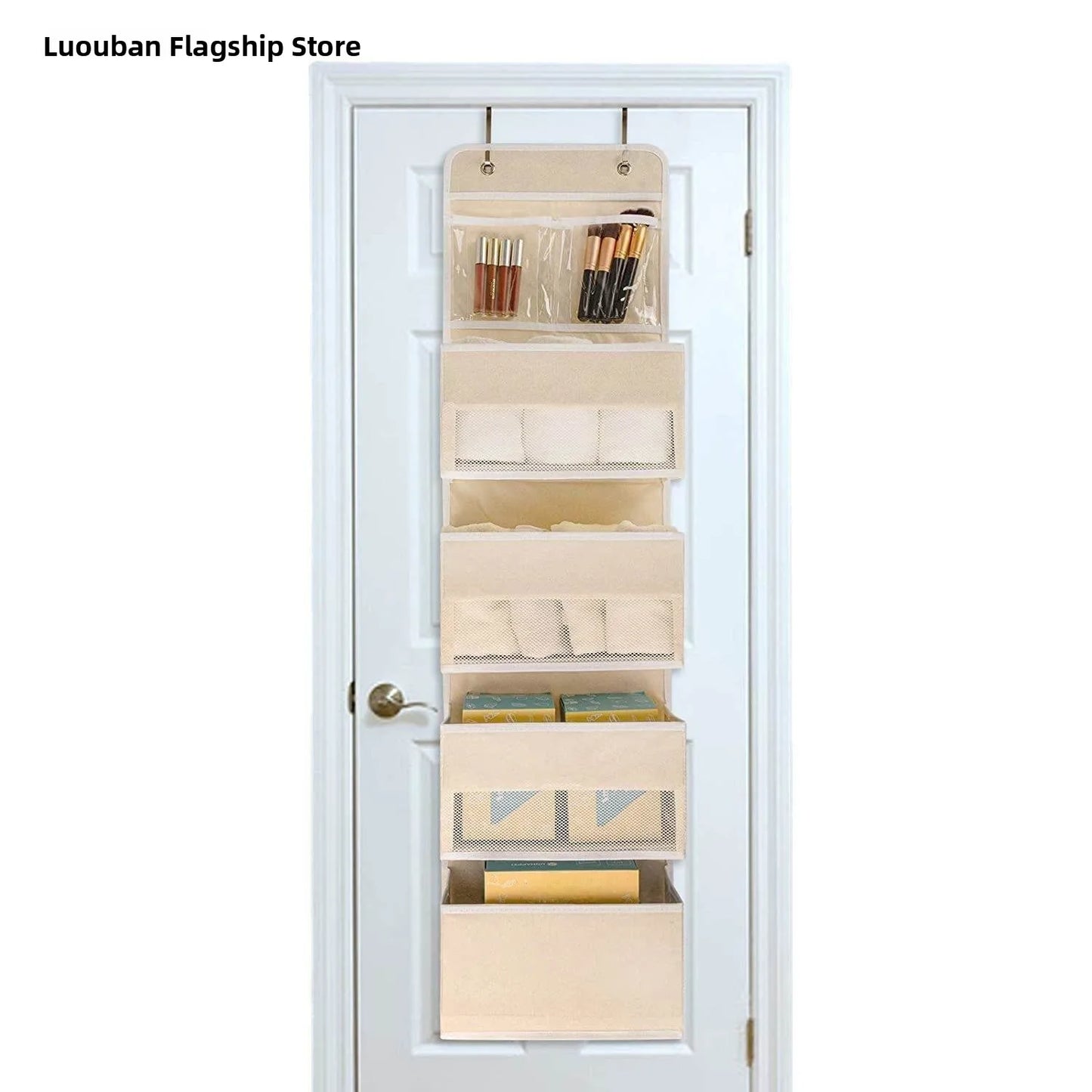 Wall-Mounted Underwear Storage Box Baby Bed Doll Toy Hanging Bag Children's Plaything Organizer Door Ba Storage Pouch