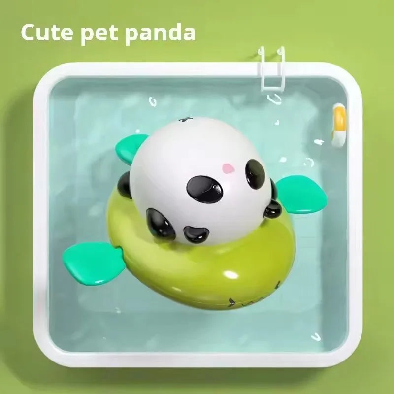 Pull & Go baby bath toys, pink little pig, cute swimming pig, water spray toy,  bathtub toy, suitable for young children to use