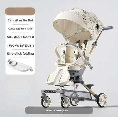 NEW Baby stroller four wheels Shock absorption Portable foldable Stroller Lightweight travel children's Trolley cart