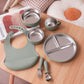 7PCS Baby Feeding Set – Stainless Steel & Silicone Tableware