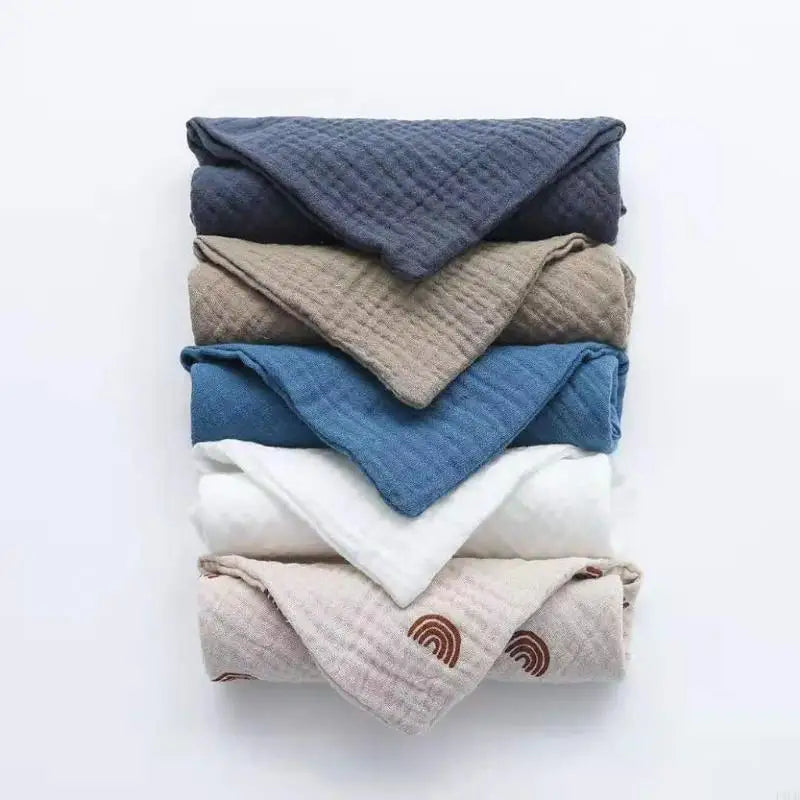 F1CB Muslin Cloth Feeding Bib Burp Cloth Saliva Towel for Newborn Infants Boys Girls