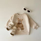 Autumn Winter Baby Clothes Cute Bear Print Casual Wear Top Sweater Thick Girls Boys Pullover Tops Soft Comfortable