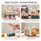 Wooden Astronaut Space Toys Set Baby Montessori Rocket Knowledge Puzzle Toys Early Shape Perception Building Block Stacking Game