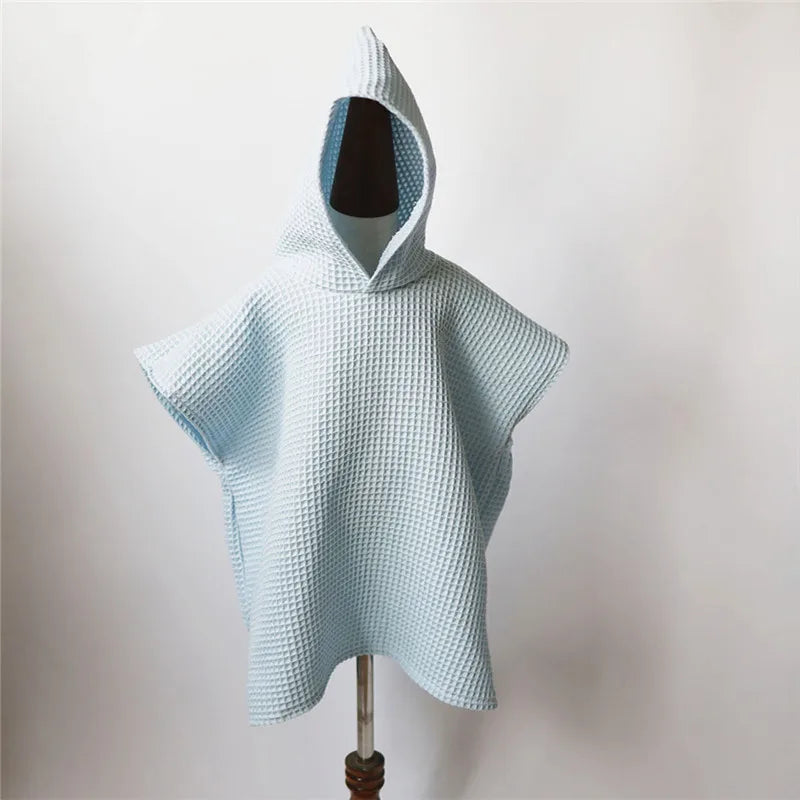 Baby Bath Towel Cotton Waffle Hooded Towel Boys Girls Beach Towel Baby Cape Blanket Children's Bathrobe Infant Babys Stuff
