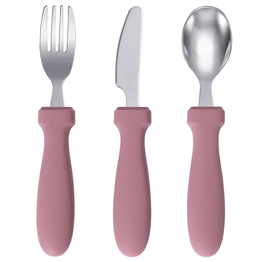 Infant Feeding Set – Silicone Plate, Spoon & Fork