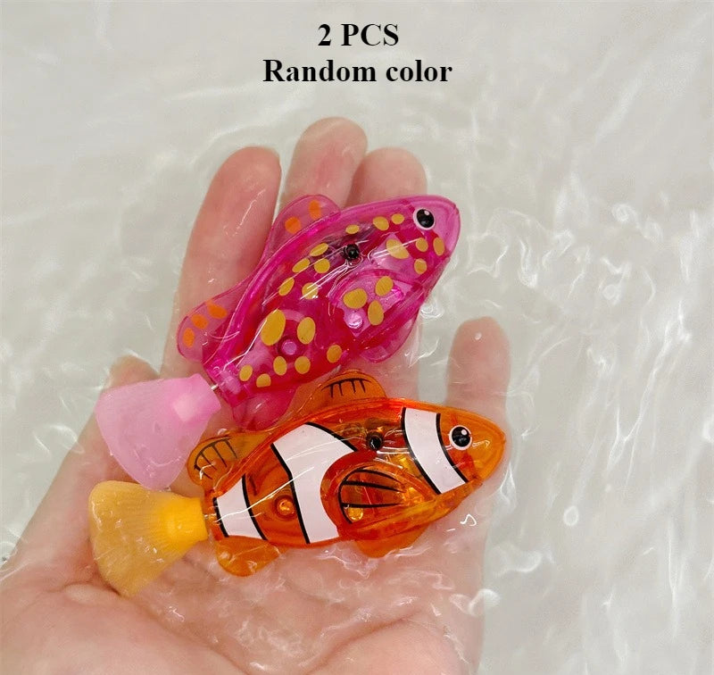Children's Party Ectronic Fish Light Induction Shower Interactive Swimming Water Play Pet Simulation Fish Toys Holiday Gifts