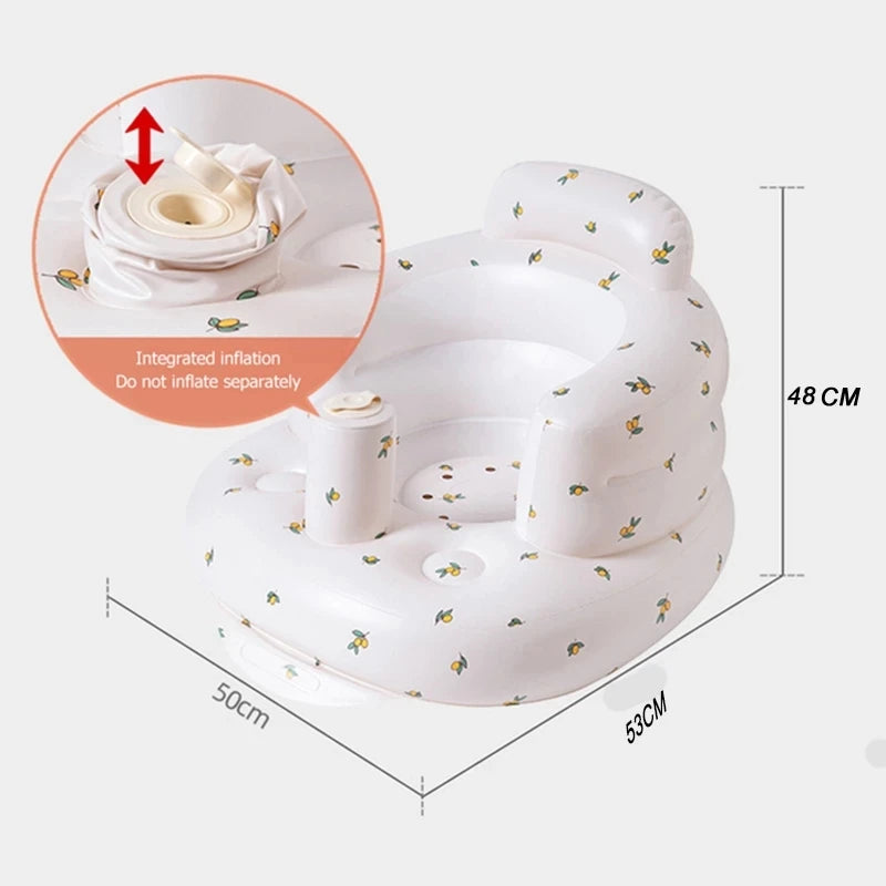Inflatable Baby Bath & Lounge Chair – Soft, Portable Kids' Sofa