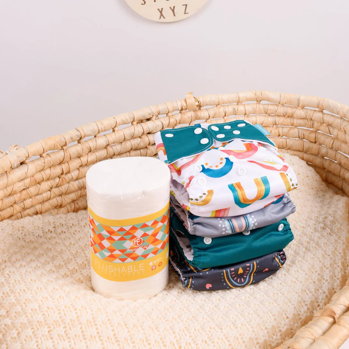 HappyFlute Reusable Baby Diapers – 4-Pack