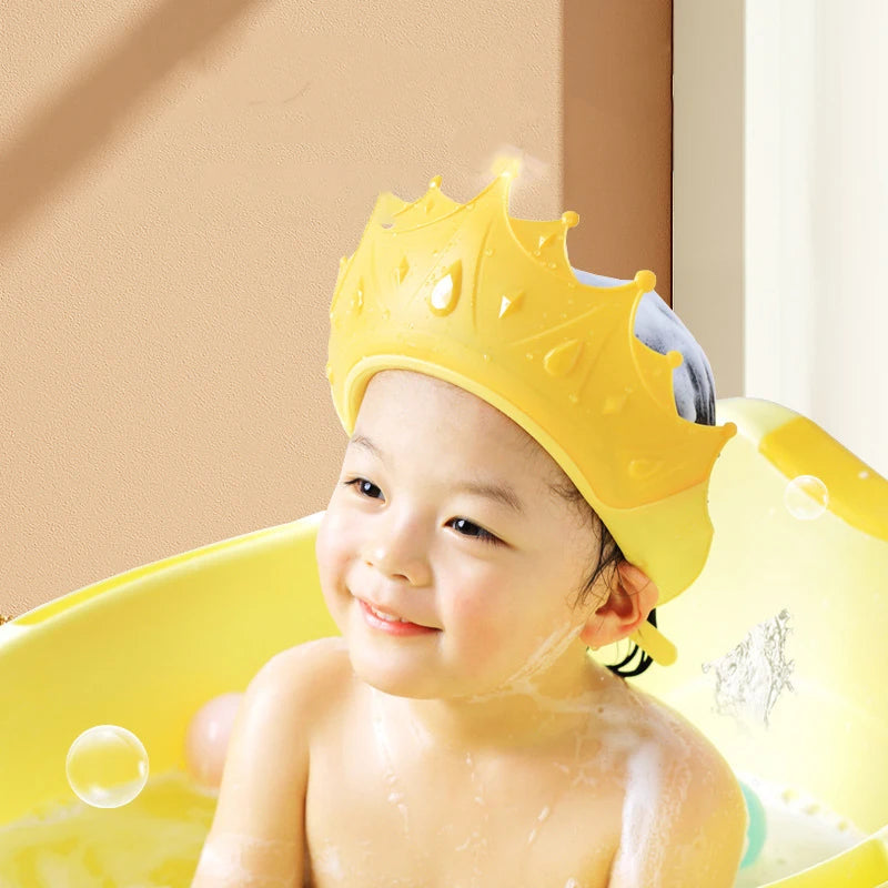 Baby Bath Shampoo Hat – Soft Silicone Protective Cap